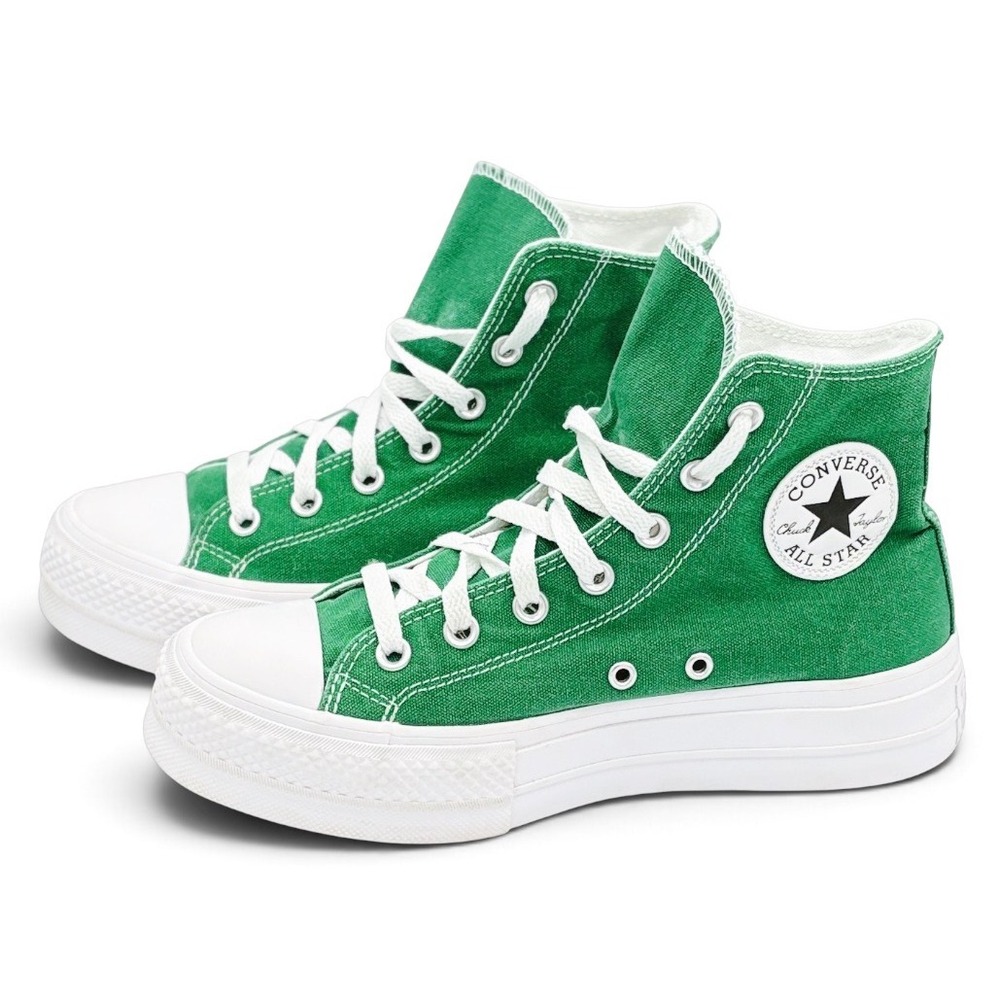 Converse Chuck Taylor All Star Lift Womens 7 Mens 5 Green Platform Shoes 171209C
